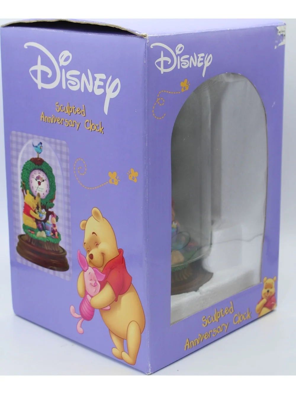 Disney Winnie Pooh Glass Dome Piglet Tree Pendulum Sculpted Anniversary Clock 9